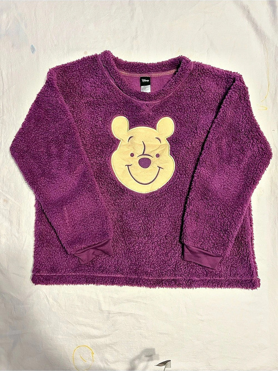 Disney Sweaters - Disney Winnie the Pooh Faux Fur Sleepwear Top Purple